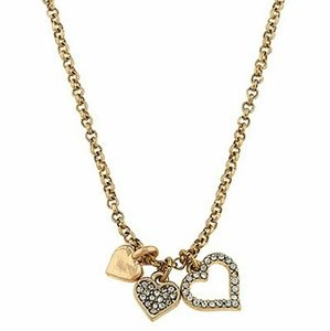 Jewelry - Goldtone and Crystal Triple Heart Necklace Jewelry - Goldtone and Crystal Triple Heart Necklace